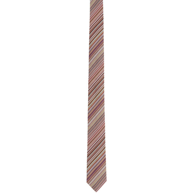 Photo: Paul Smith Multicolor Silk Striped Narrow Tie