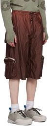 Charlie Constantinou Burgundy Multi Pocket Shorts