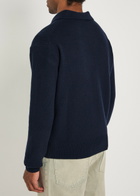 Vivienne Westwood Logo-embroidered Wool and Cashmere-blend Polo Jumper Navy