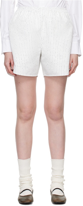 Photo: Recto Off-White Nep Stripe Shorts