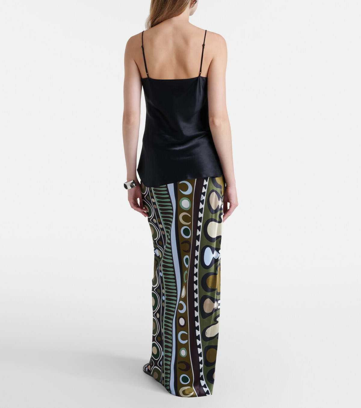 Pucci Soleil satin maxi skirt