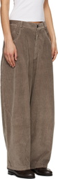 Cordera Gray Corduroy Baggy Trousers