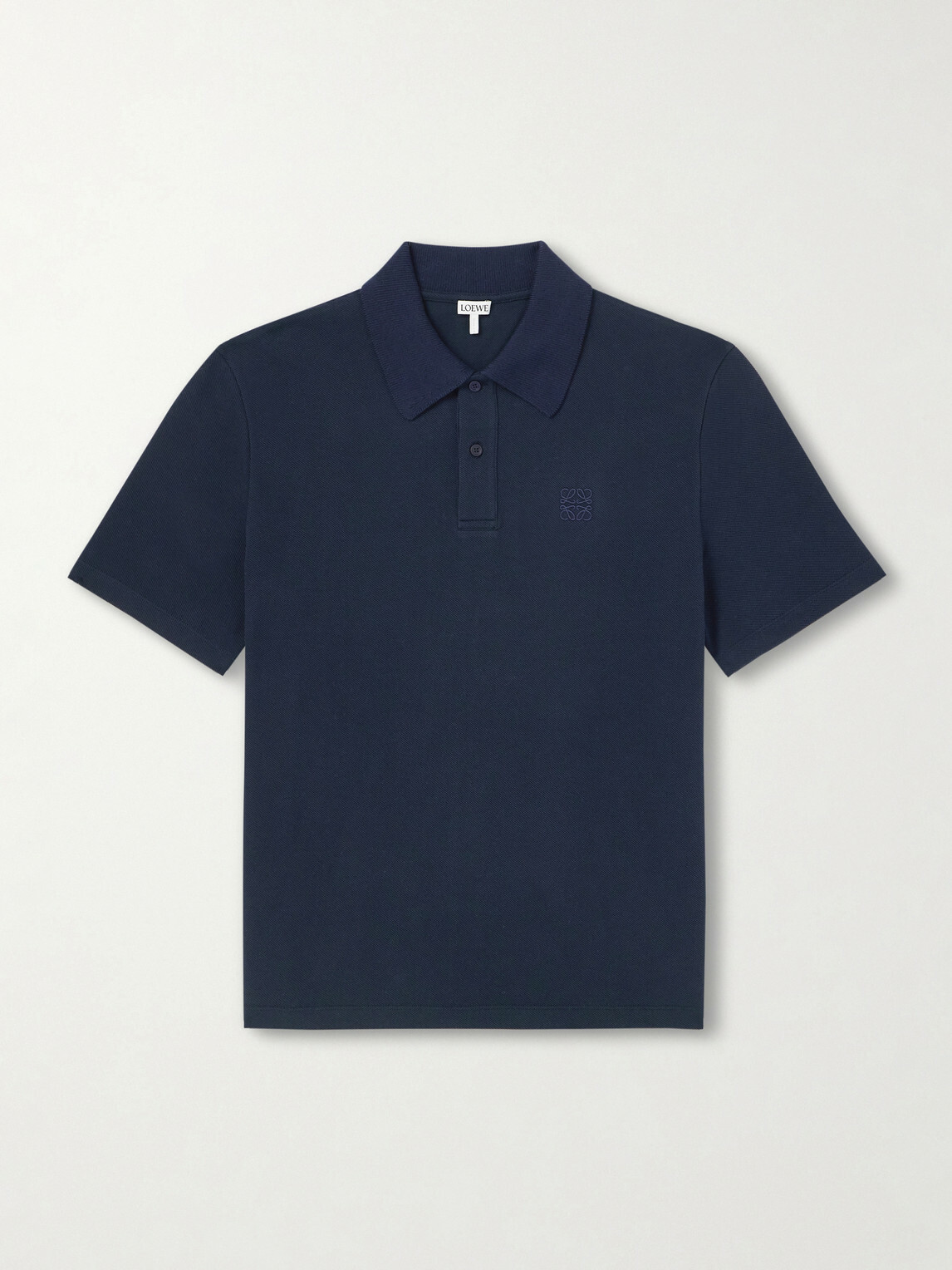 LOEWE - Slim-Fit Logo-Embroidered Cotton-Piqué Polo Shirt - Blue
