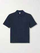 LOEWE - Slim-Fit Logo-Embroidered Cotton-Piqué Polo Shirt - Blue