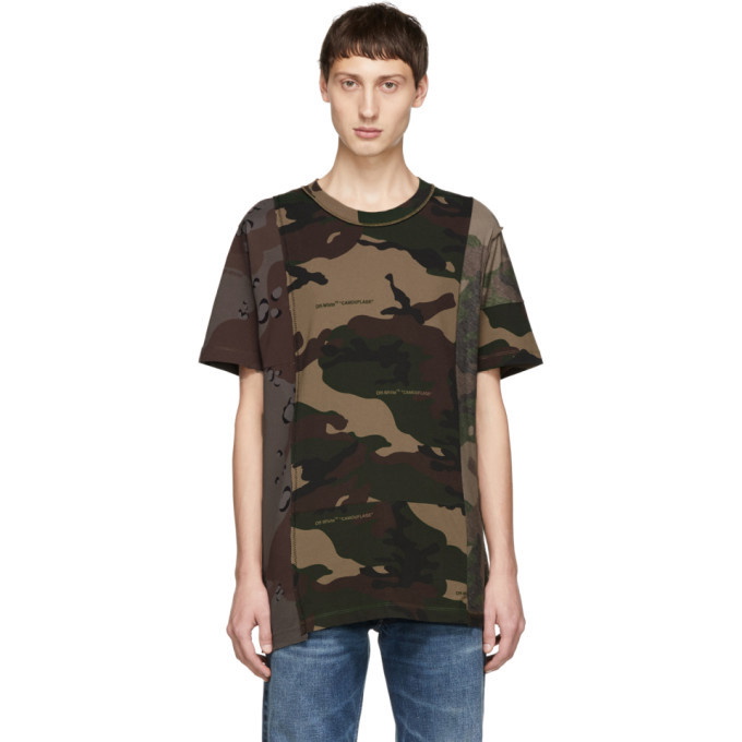 Photo: Off-White Multicolor Camo Reconstructed T-Shirt