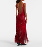 The Attico Soutache embroidered tulle cocktail dress