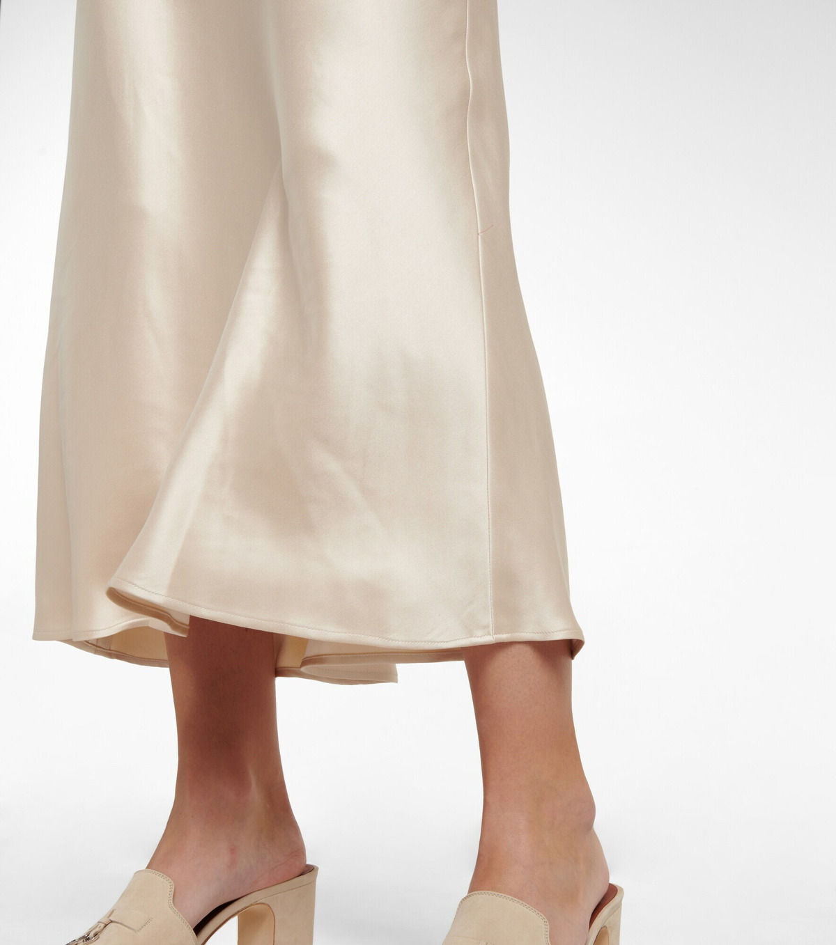 Loro Piana - Simona silk satin midi skirt Loro Piana
