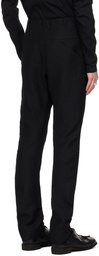 DEVOA Black Curved Trousers