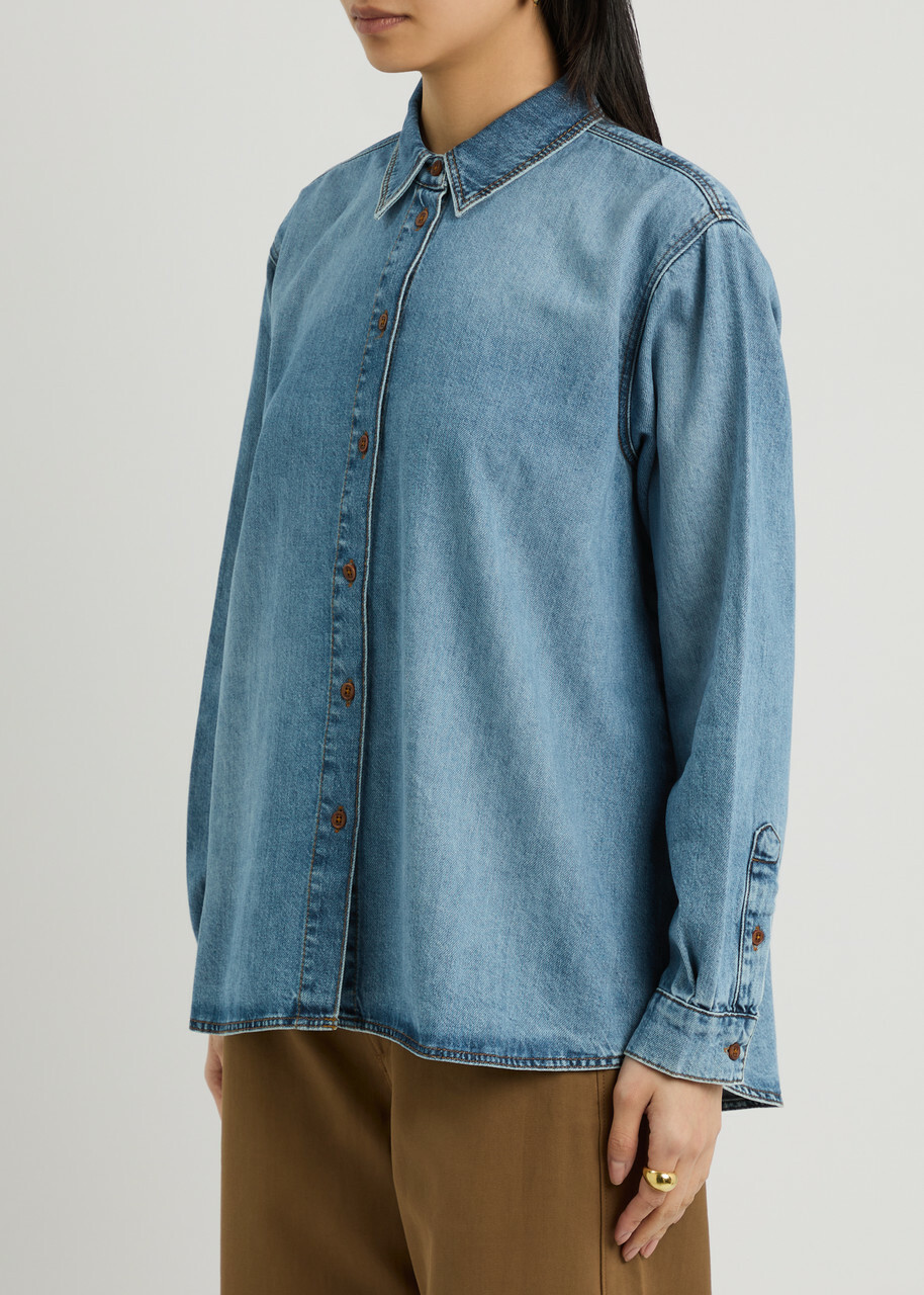 Skall Studio Millington Denim Shirt Dark Blue