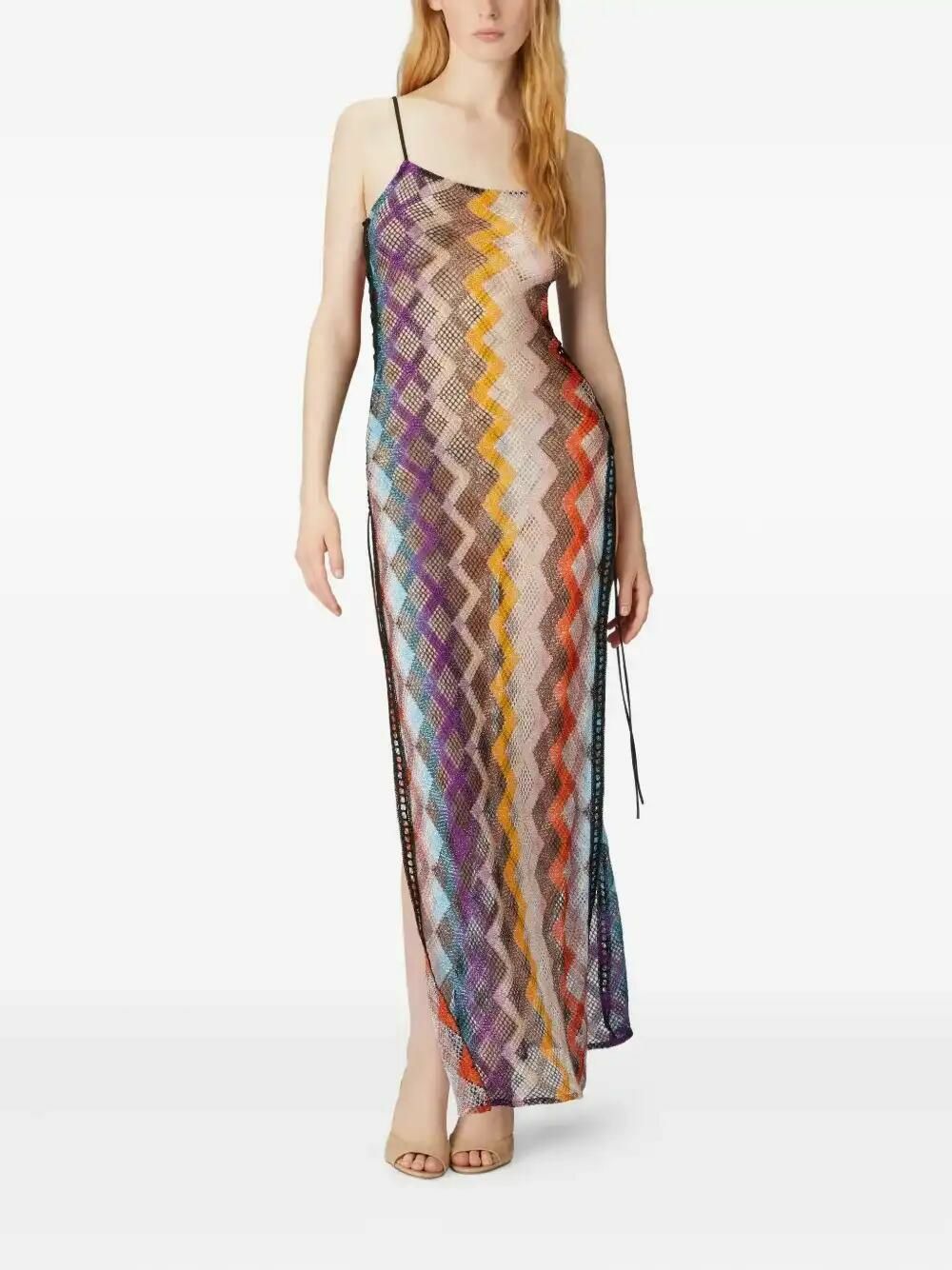 knee length dresses for ladies Missoni Metallic Pleated Midi Dress  Recess