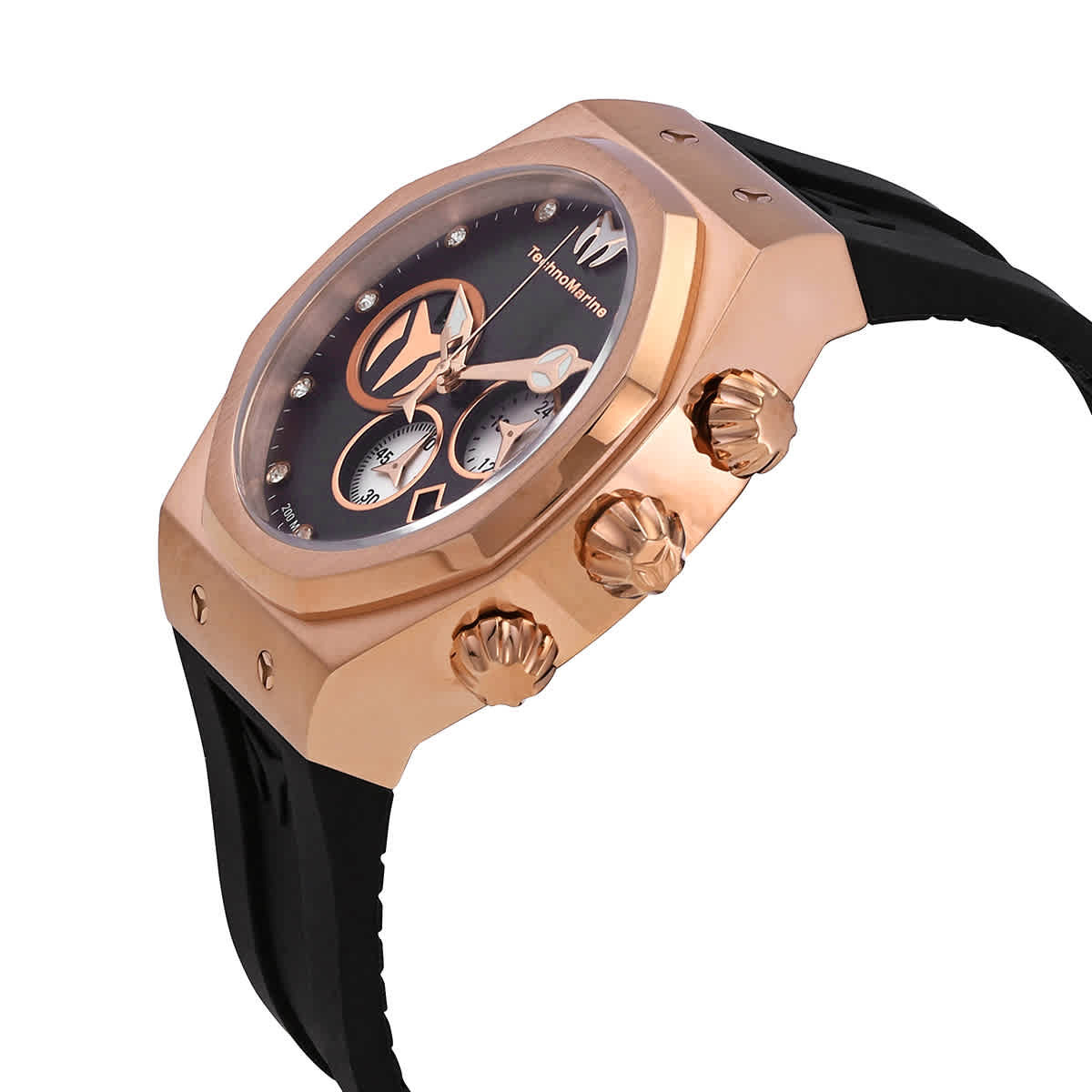 Technomarine Reef Chronograph Quartz Diamond Black Dial Mens Watch TM-520004