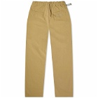 and wander Men's Nylon Chino Tuck Tapered Pants in Beige