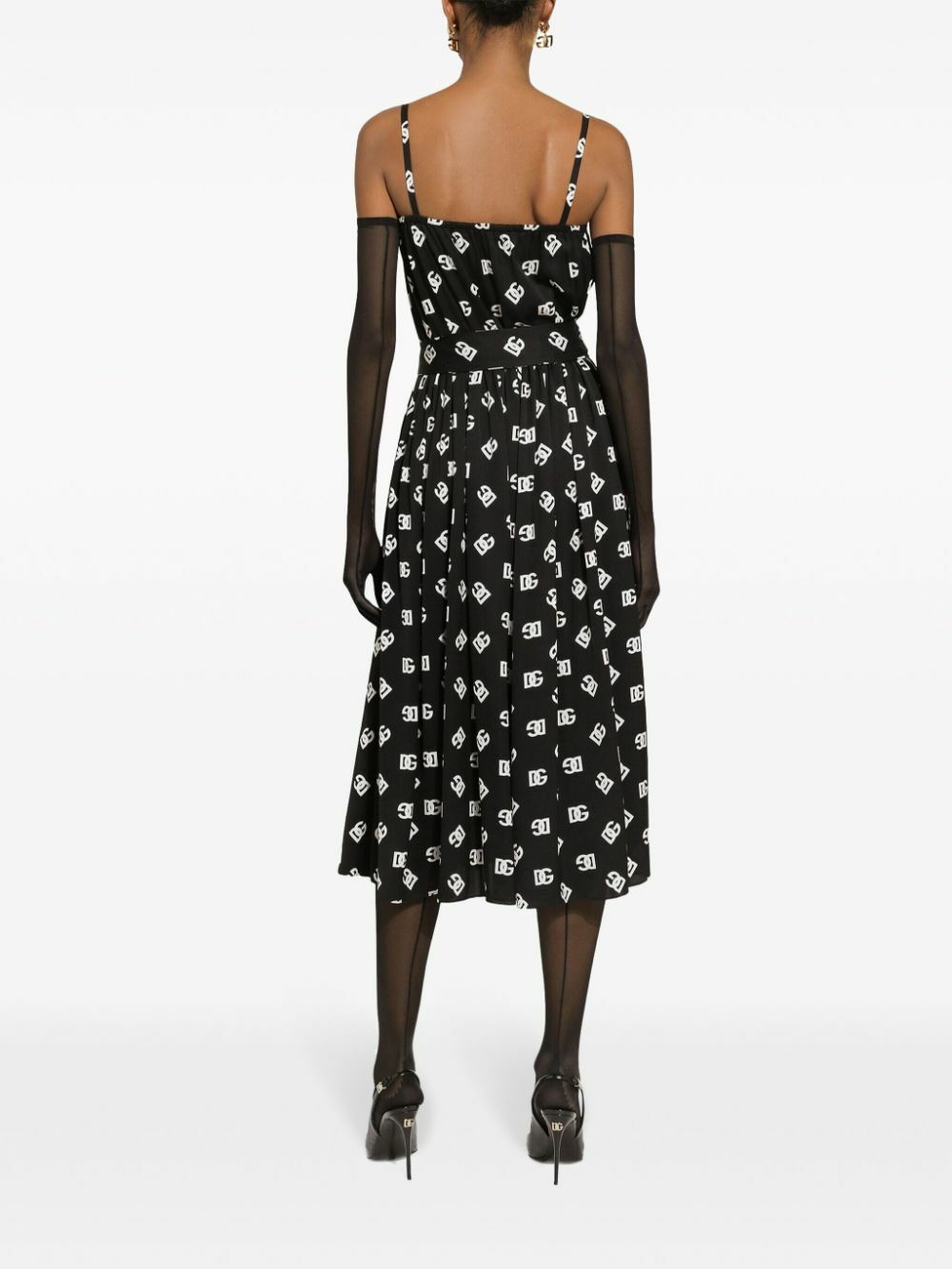 d&g black dress Vintage D&G Black Lace Bodycon Slip Dress Size M