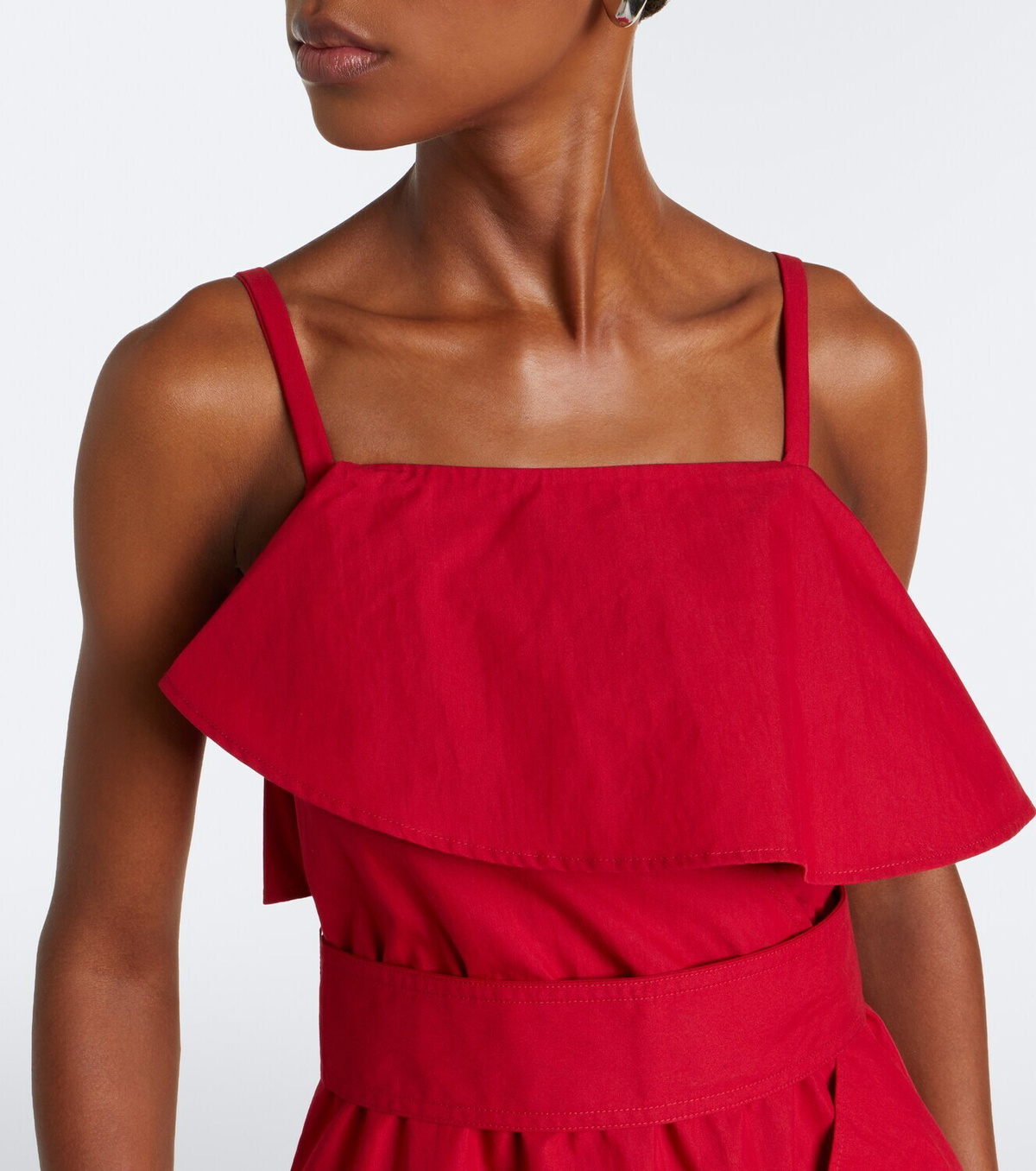 Proenza Schouler Reign ruffled cotton-blend midi dress