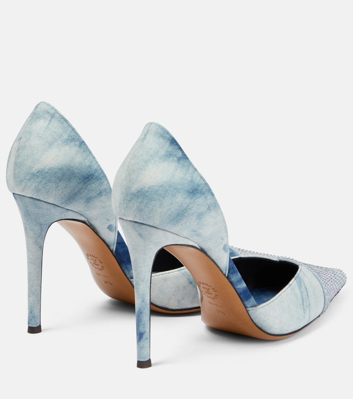 Alexandre Vauthier - Tie-dye embellished denim pumps