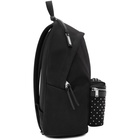 Saint Laurent Black Canvas Studded City Backpack