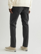 James Perse - Straight-Leg Brushed Cotton-Blend Twill Trousers - Black