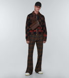 Amiri - Checked flared cotton-blend pants