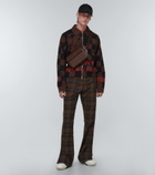 Amiri - Checked flared cotton-blend pants