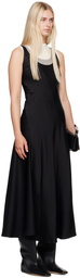 Jil Sander Black Scoop Neck Midi Dress