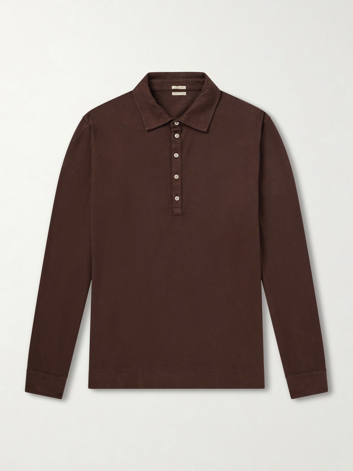 Massimo Alba - Raya Cotton-Jersey Polo Shirt - Brown