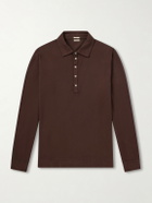 Massimo Alba - Raya Cotton-Jersey Polo Shirt - Brown