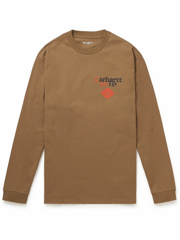 Photo: Carhartt WIP - Buffalo Printed Cotton-Jersey T-Shirt - Brown