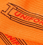 Heron Preston - Logo-Jacquard Stretch Cotton-Blend Socks - Orange