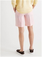 ANDERSON & SHEPPARD - Wide-Leg Linen Bermuda Shorts - Pink