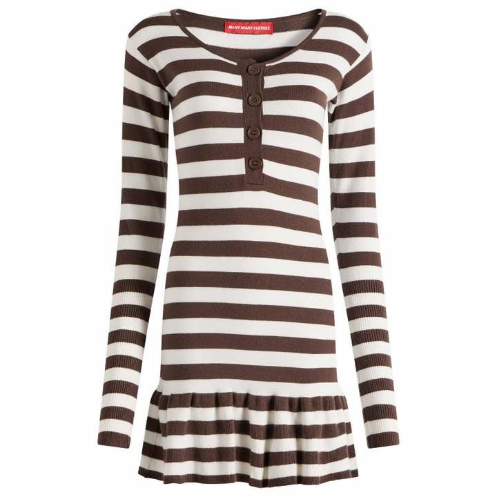 Photo: Many Many Clothes Women's The Alana Dress in Brown Stripe