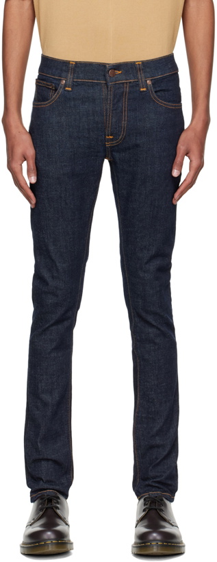 Photo: Nudie Jeans Navy Tight Terry Slim Jeans