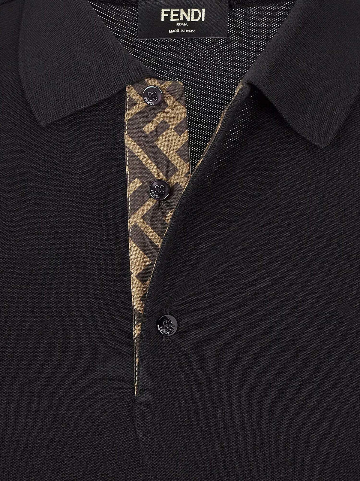 Fendi Polo Shirt Black Mens Fendi