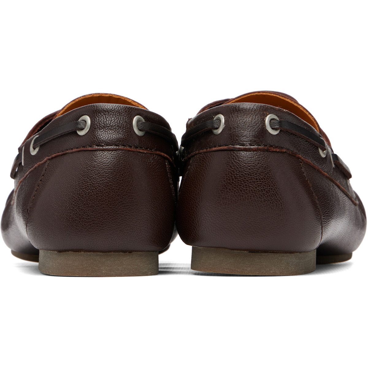 A.P.C. Brown Camille Boat Shoes
