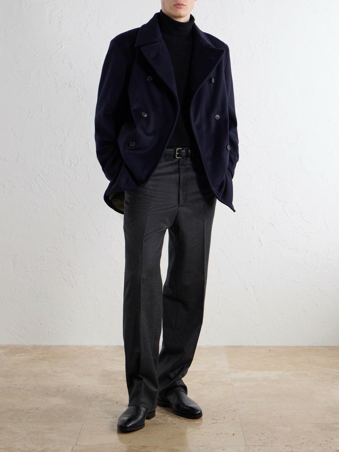 N.PEAL - Great Portland Double-Breasted Wool and Cashmere-Blend Twill Coat - Blue