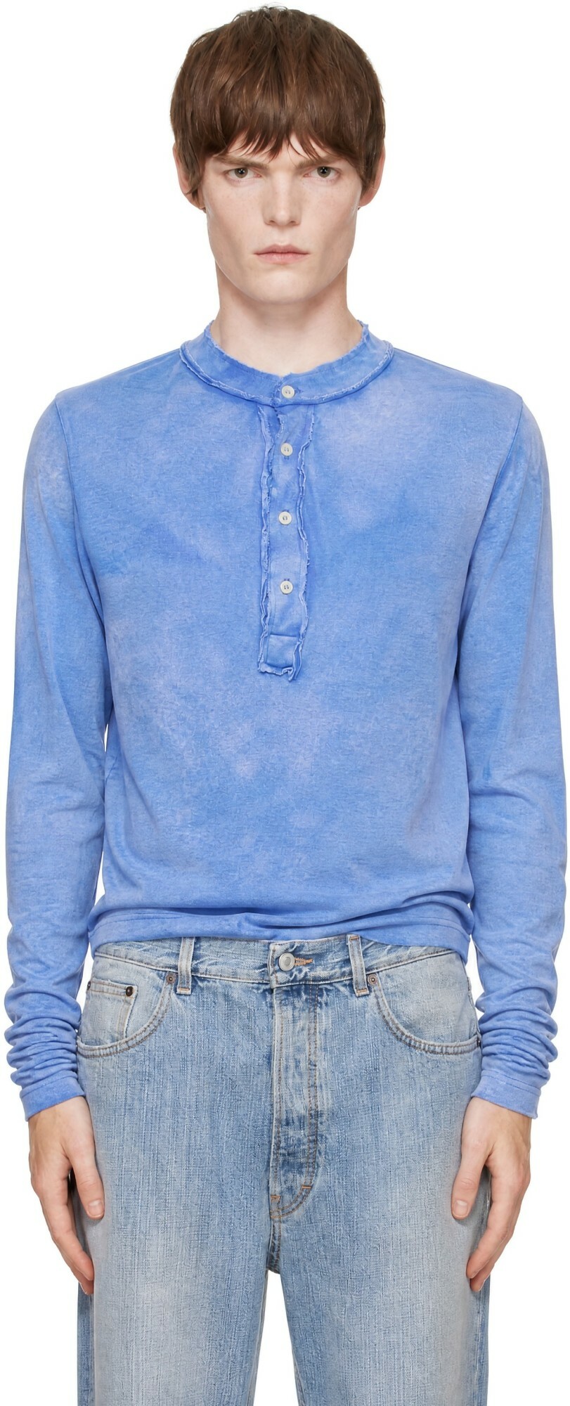 Edward Cuming Blue Stacked Henley