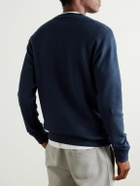 Kingsman - Logo-Embroidered Cotton and Cashmere-Blend Jersey Sweatshirt - Blue