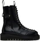 Toga Virilis Black Lace-Up Boots