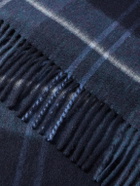 Johnstons of Elgin - Fringed Checked Cashmere Scarf