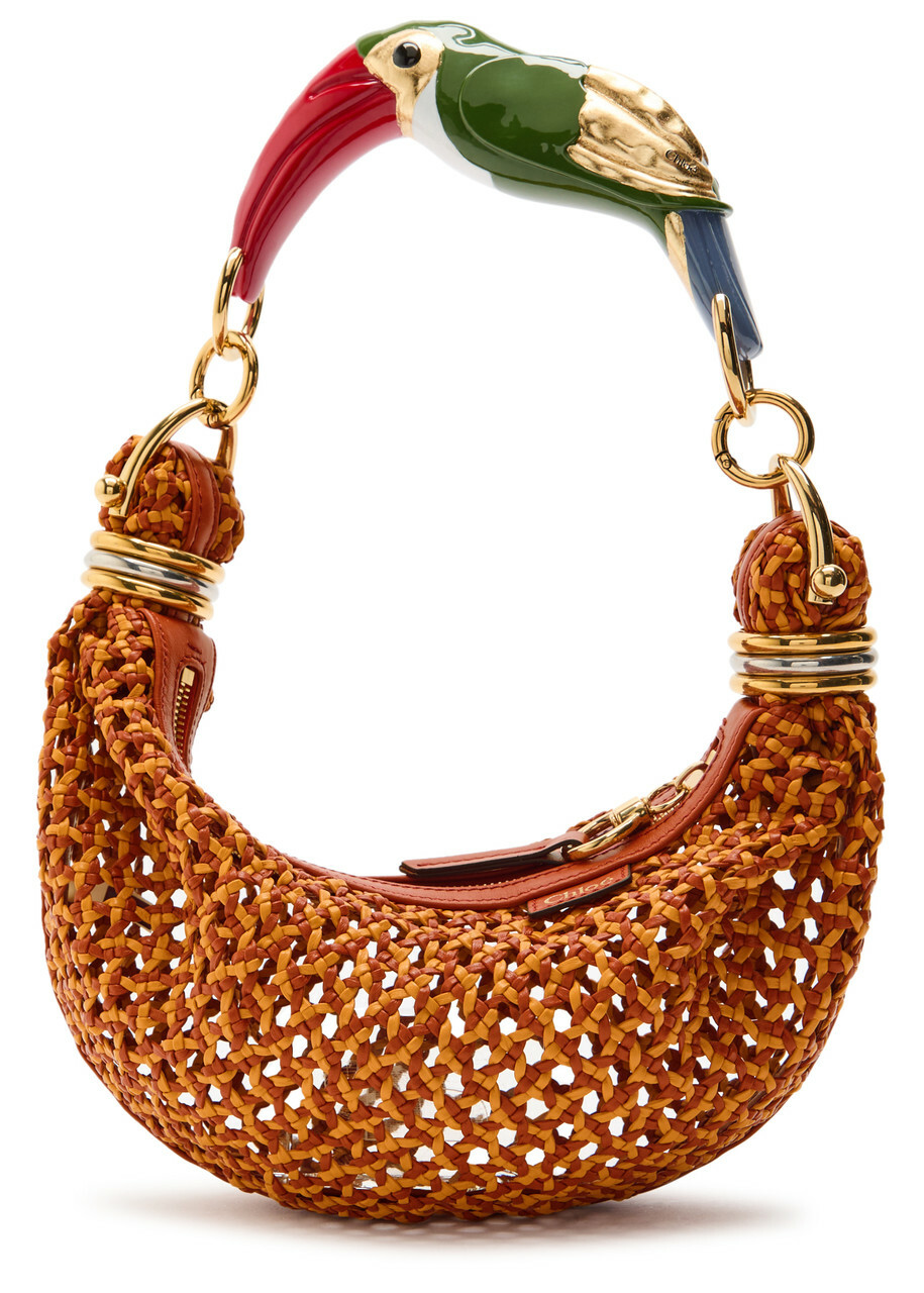 Chloe Bracelet Toucan Braided Leather top Handle bag - Orange - One Size