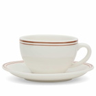 Service Projects Marlow Diner Cup & Plate in White/Red 