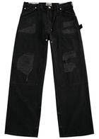 Gallery Dept. Branko Distressed Straight-leg Jeans Black