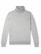 Zegna - Cashmere and Silk-Blend Rollneck Sweater - Gray