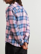 Corridor - Checked Cotton-Flannel Shirt - Purple