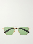Jacques Marie Mage - Nick Fouquet Nellcôte Square Frame Metal Sunglasses