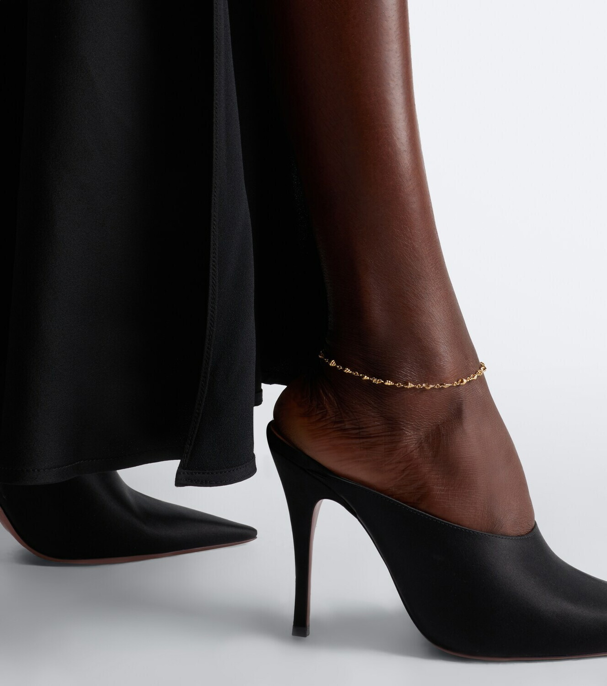 Anita Ko Shell By The Yard 18kt gold anklet with diamonds