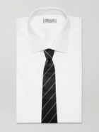 SAINT LAURENT - 8cm Striped Silk-Twill Tie - Black