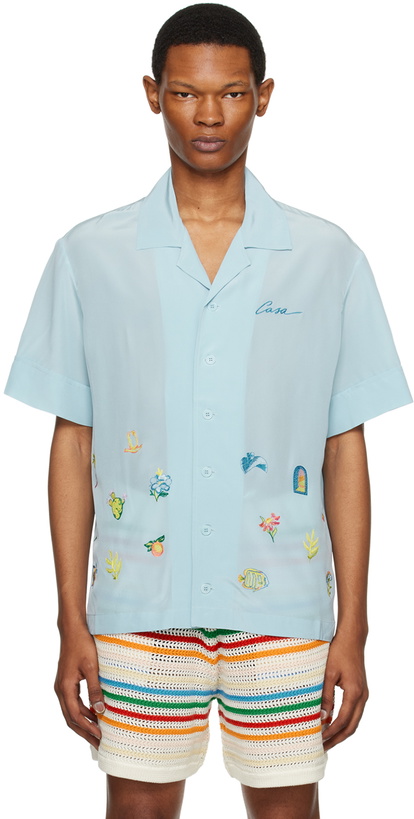 Photo: Casablanca Off-White Embroidered Shirt