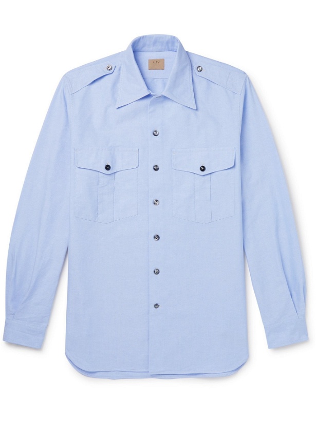 Photo: L.E.J - Cotton-Oxford Shirt - Blue