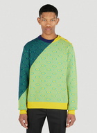 Gucci - GG Jacquard Colour Block Sweater in Yellow