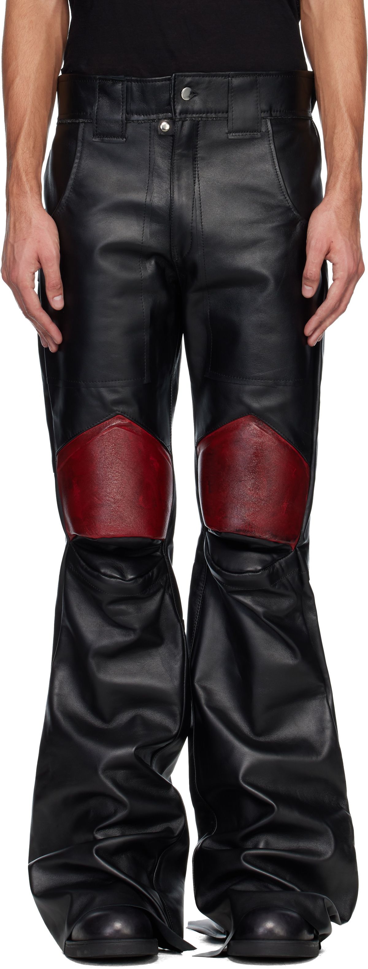 Swampgod Black Leather Xeno Pants